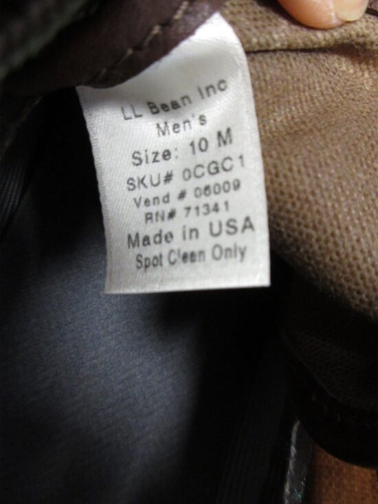 VINTAGE LL Bean Bean Boots 10 M Low Duck Canvas Rubber Gum Sole USA main image 5